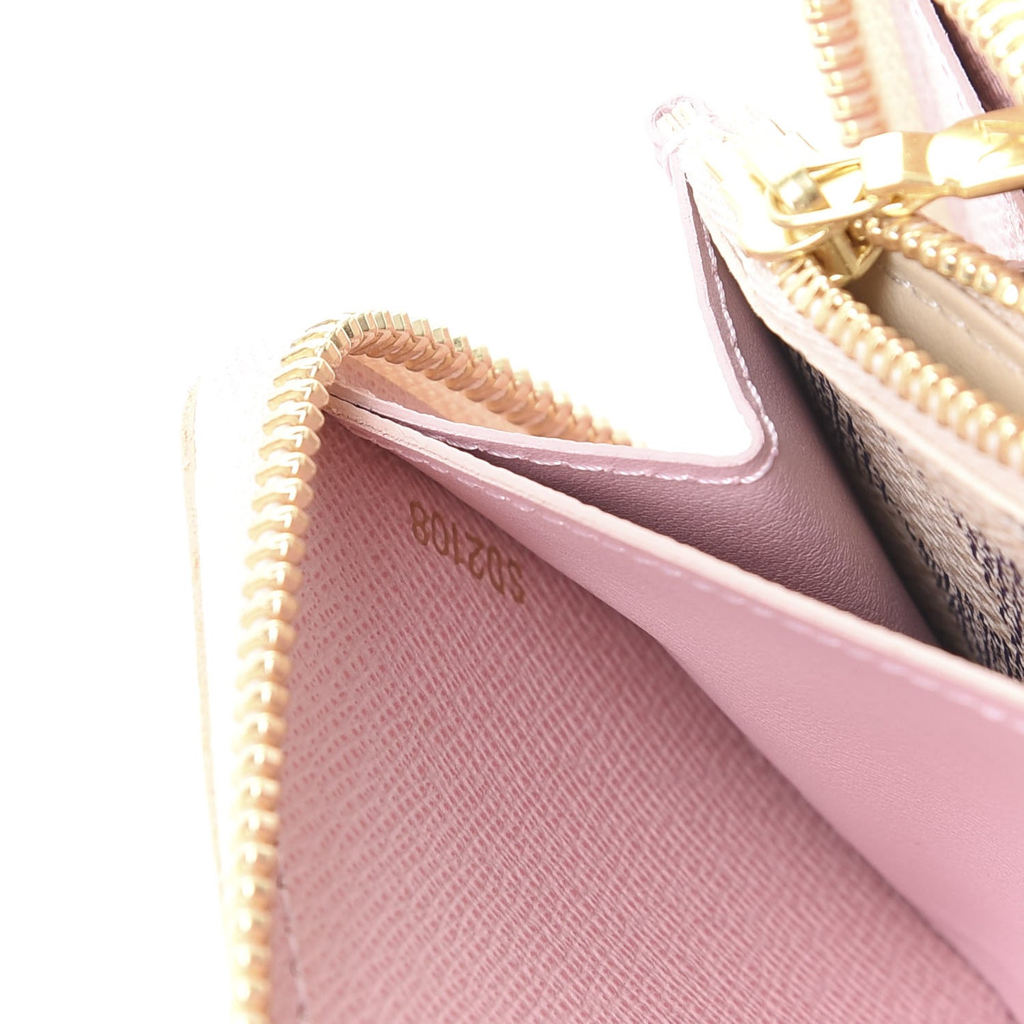 Damier Azur Clemence Wallet Rose Ballerine