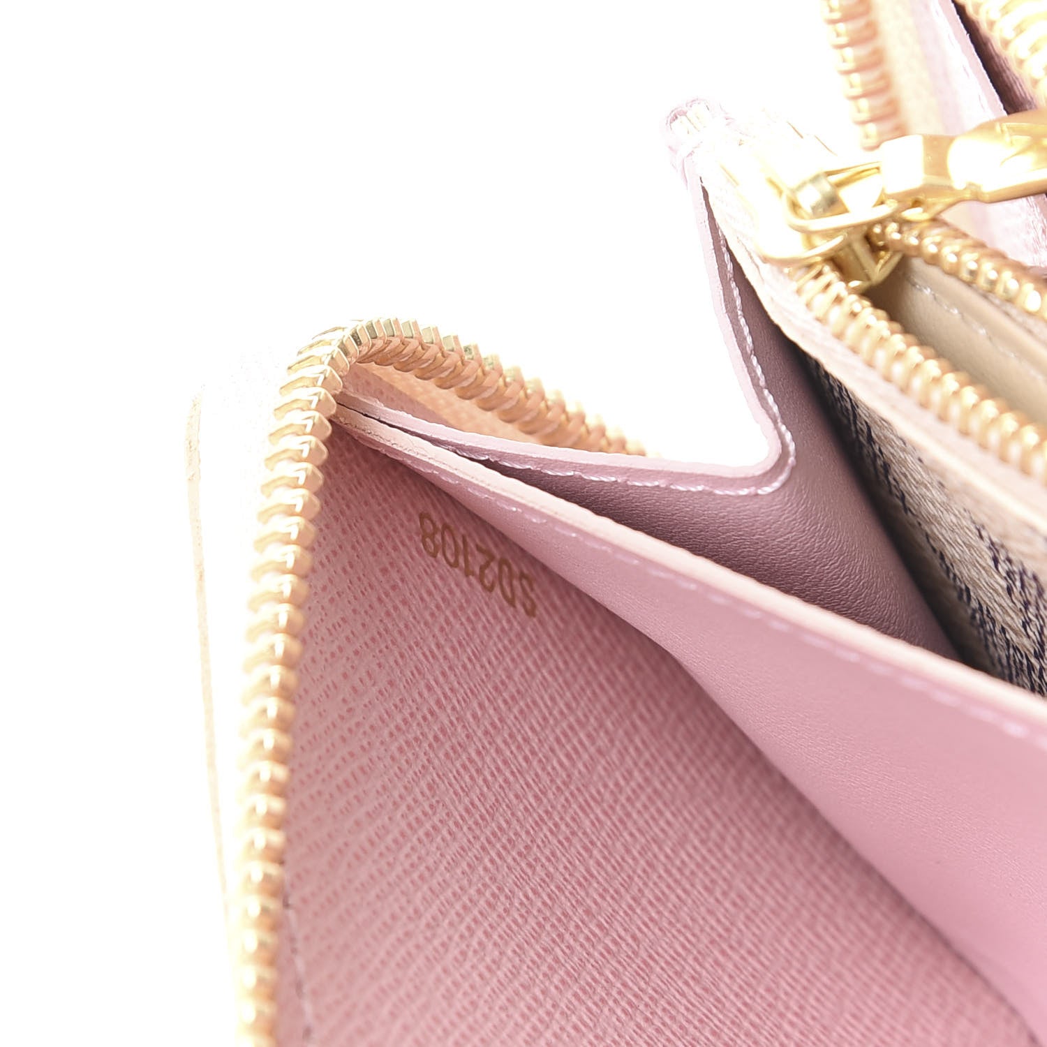 Louis Vuitton Damier Azur Clemence Wallet Rose Ballerine 8 of 9