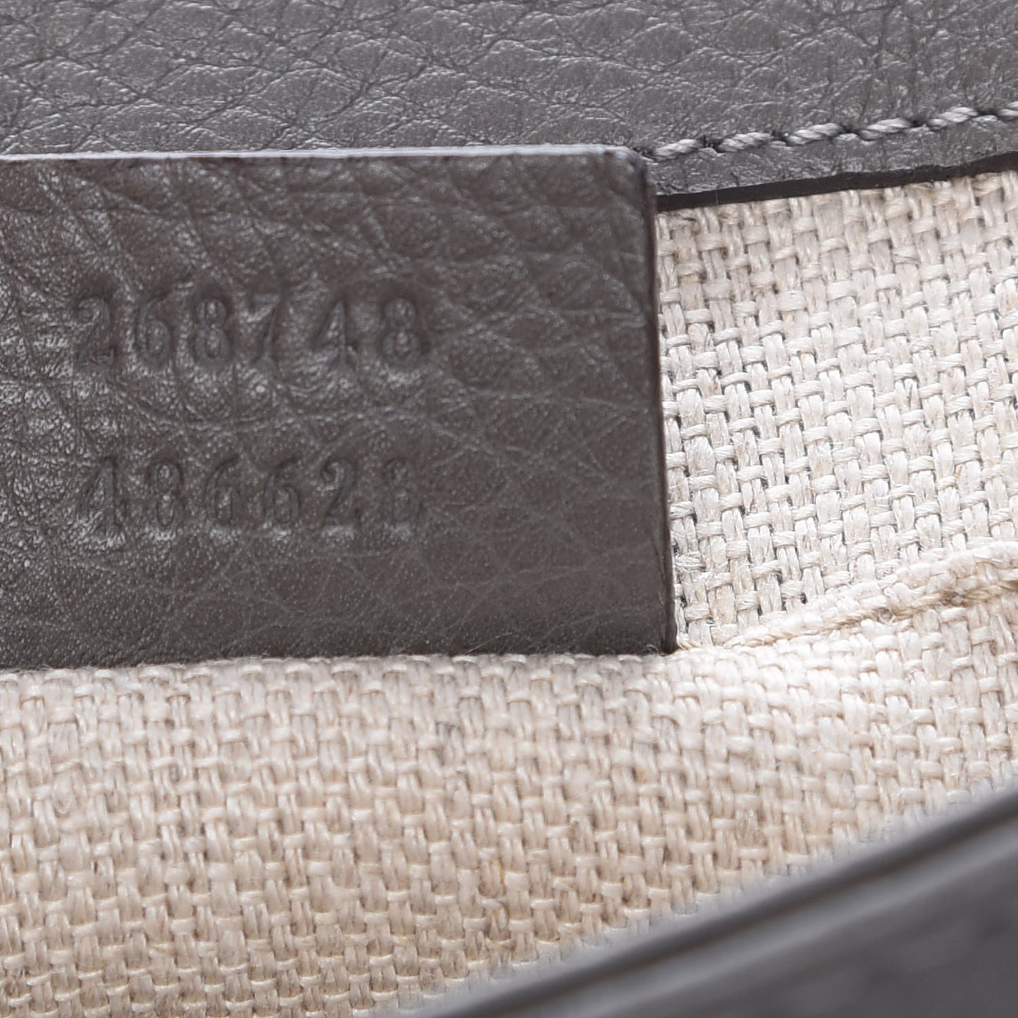 Calfskin Greenwich Chain Clutch Grey