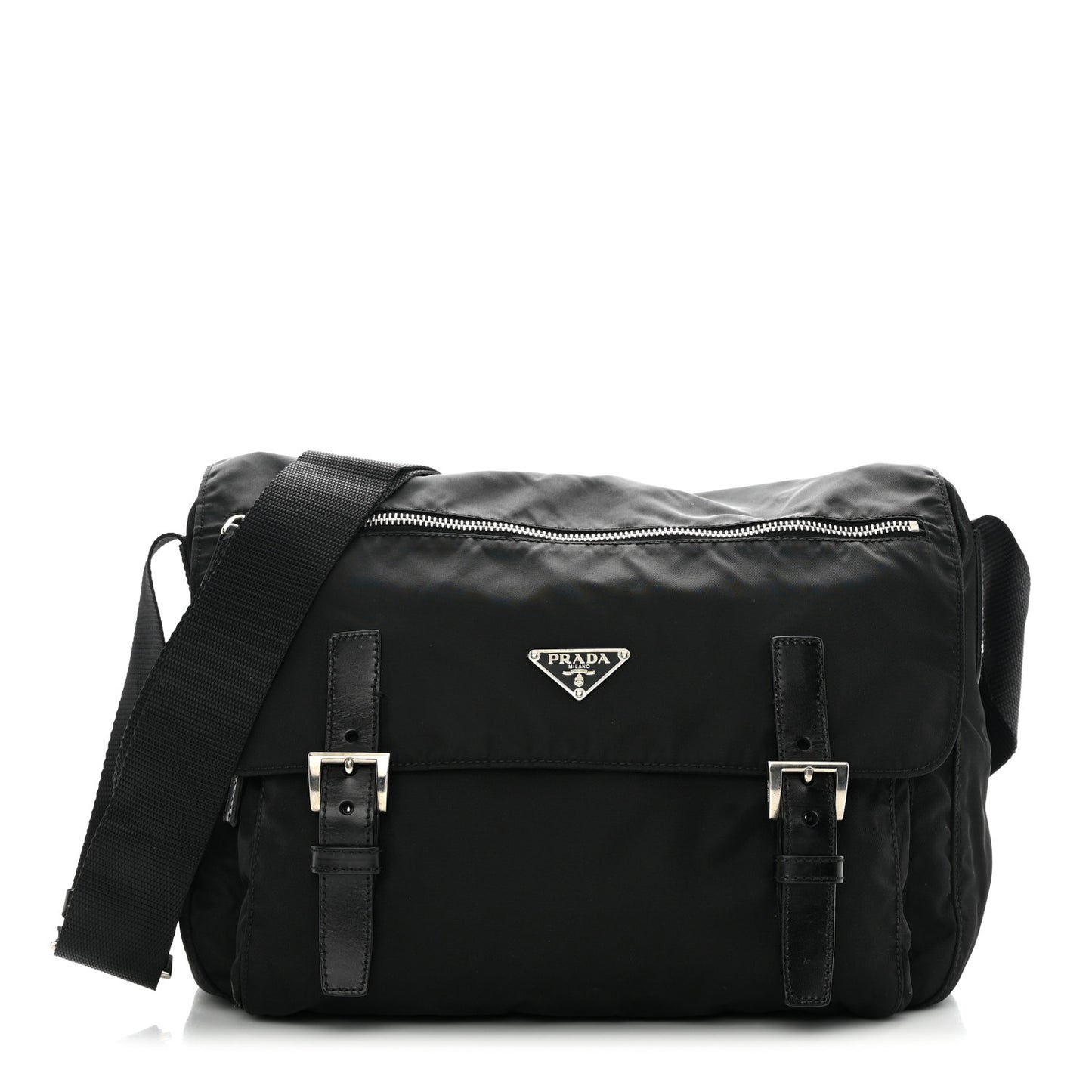 Tessuto Nylon Messenger Bag Black