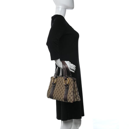 Gucci Monogram Small Bamboo Tote Bronze 2 of 12