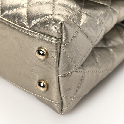 Chanel Metallic Aged Calfskin Quilted Mini Coco Handle Flap Gold 10 of 11