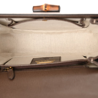 Gucci Canvas Calfskin 100 Centennial Music Medium Bamboo 1947 Top Handle Bag Multicolor 6 of 10