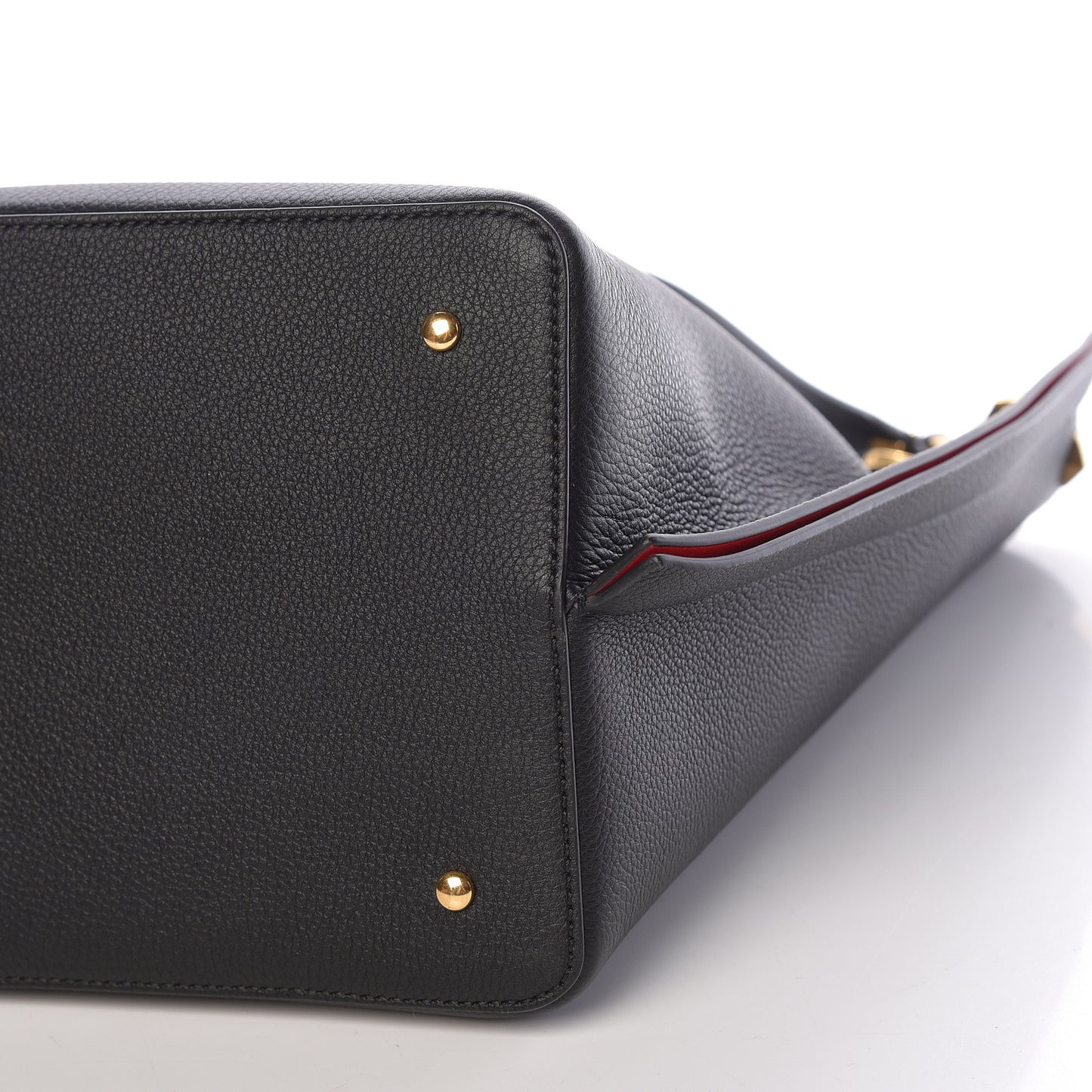 Grainy Calfskin Escape Hobo Bag Black