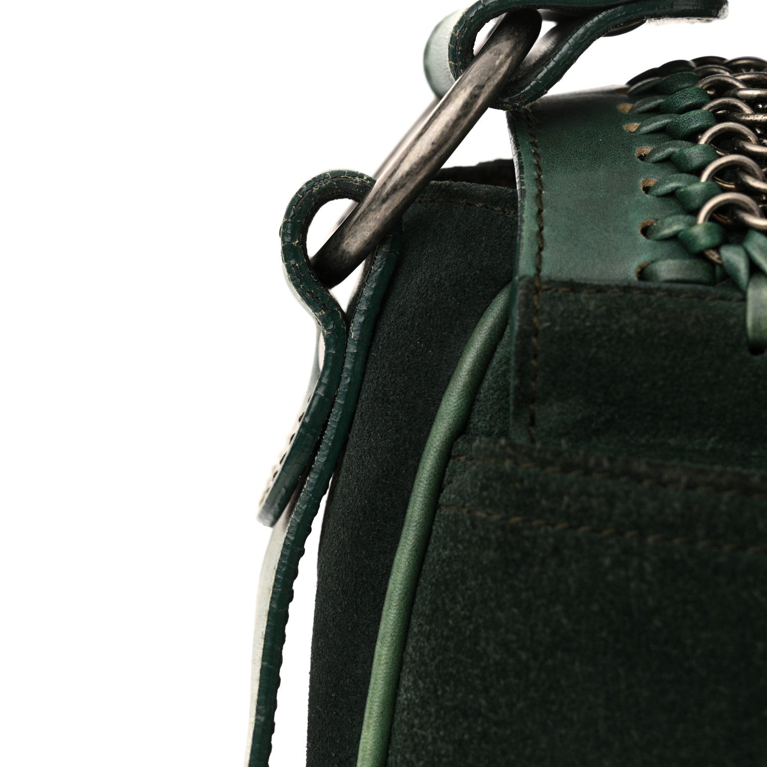 Christian Dior Suede Calfskin Medium Gaucho Double Saddle Green 18 of 18