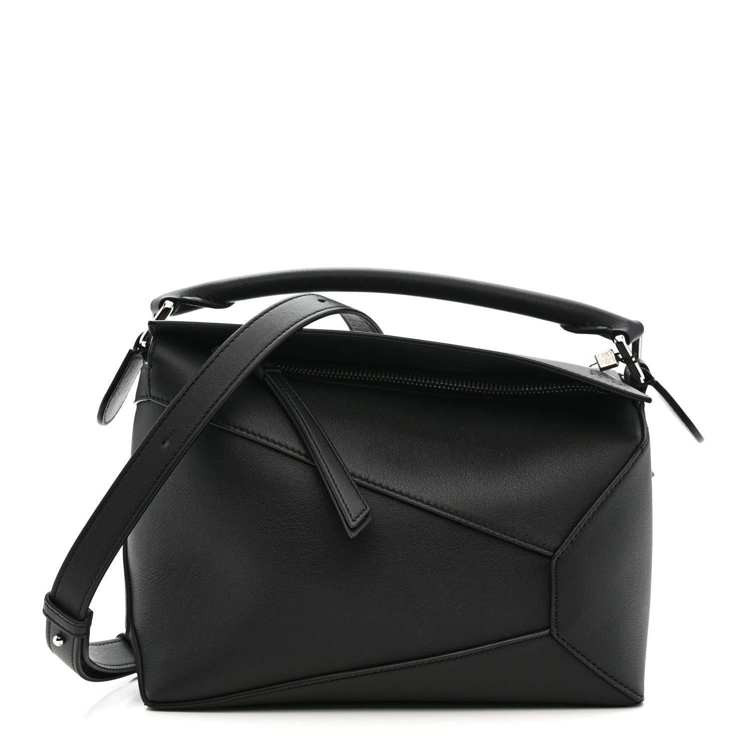 Loewe Calfskin Small Puzzle Edge Bag Black 1 of 12