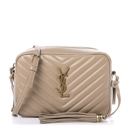 Saint Laurent Calfskin Matelasse Monogram Lou Camera Bag Dark Latte 1 of 9