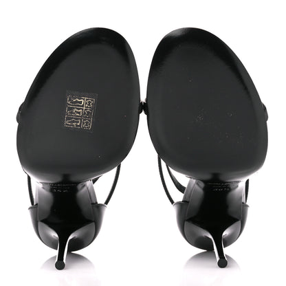 Saint Laurent Patent Cassandra 100 Sandals 36.5 Black 5 of 8