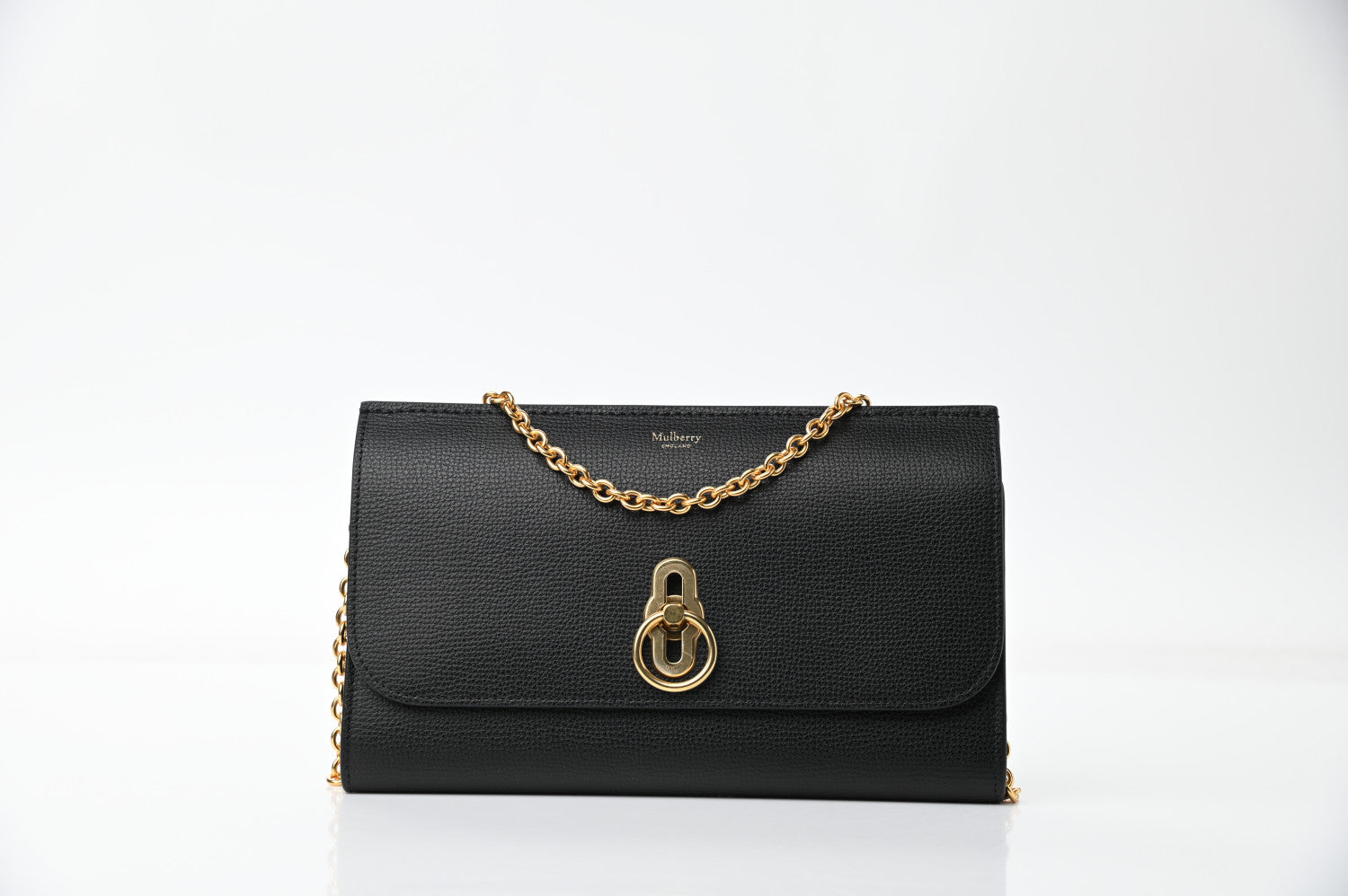Mulberry Small Classic Grain Amberley Convertible Clutch Black 1 of 14