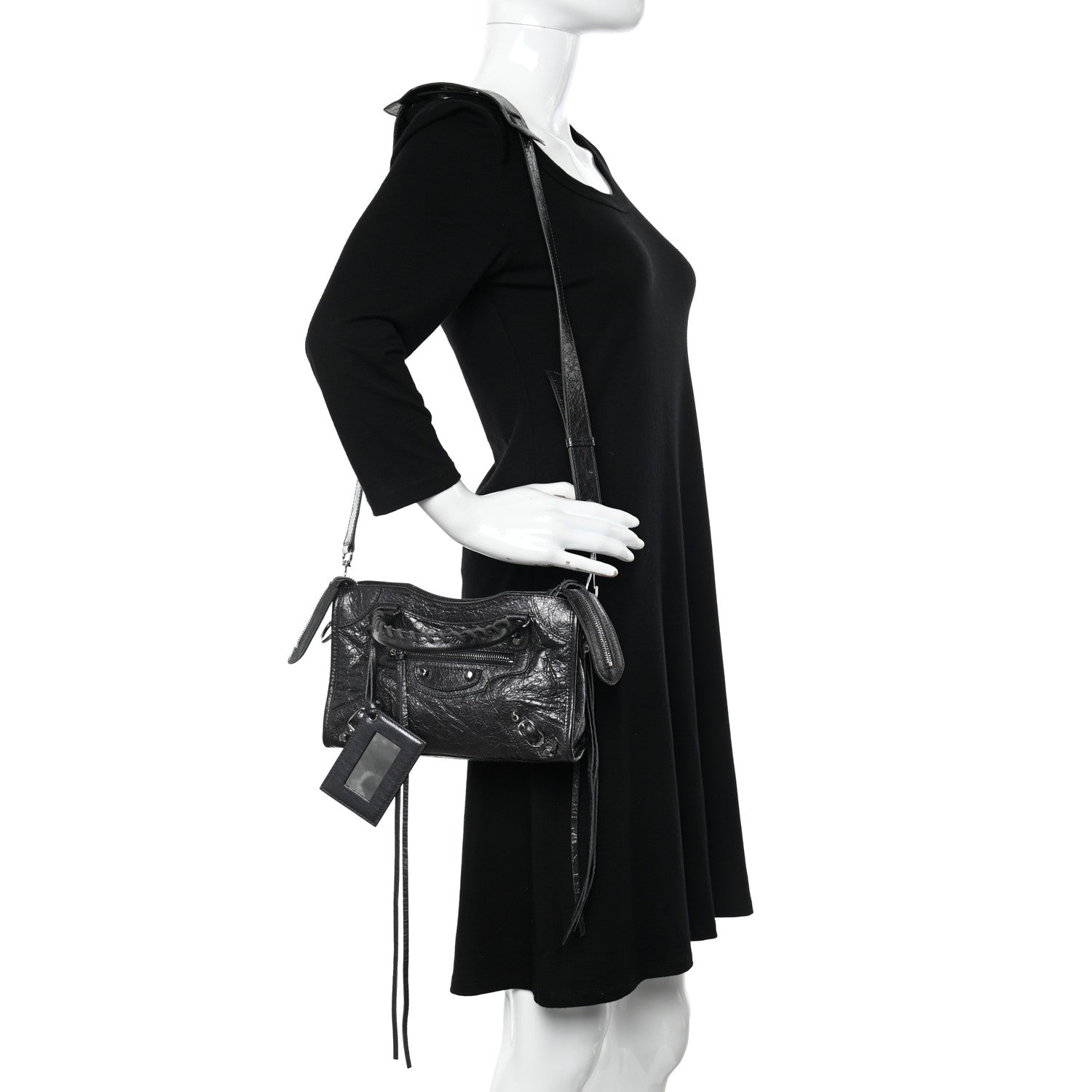 Balenciaga Agneau Classic Silver Hardware Mini City Anthracite 2 of 9