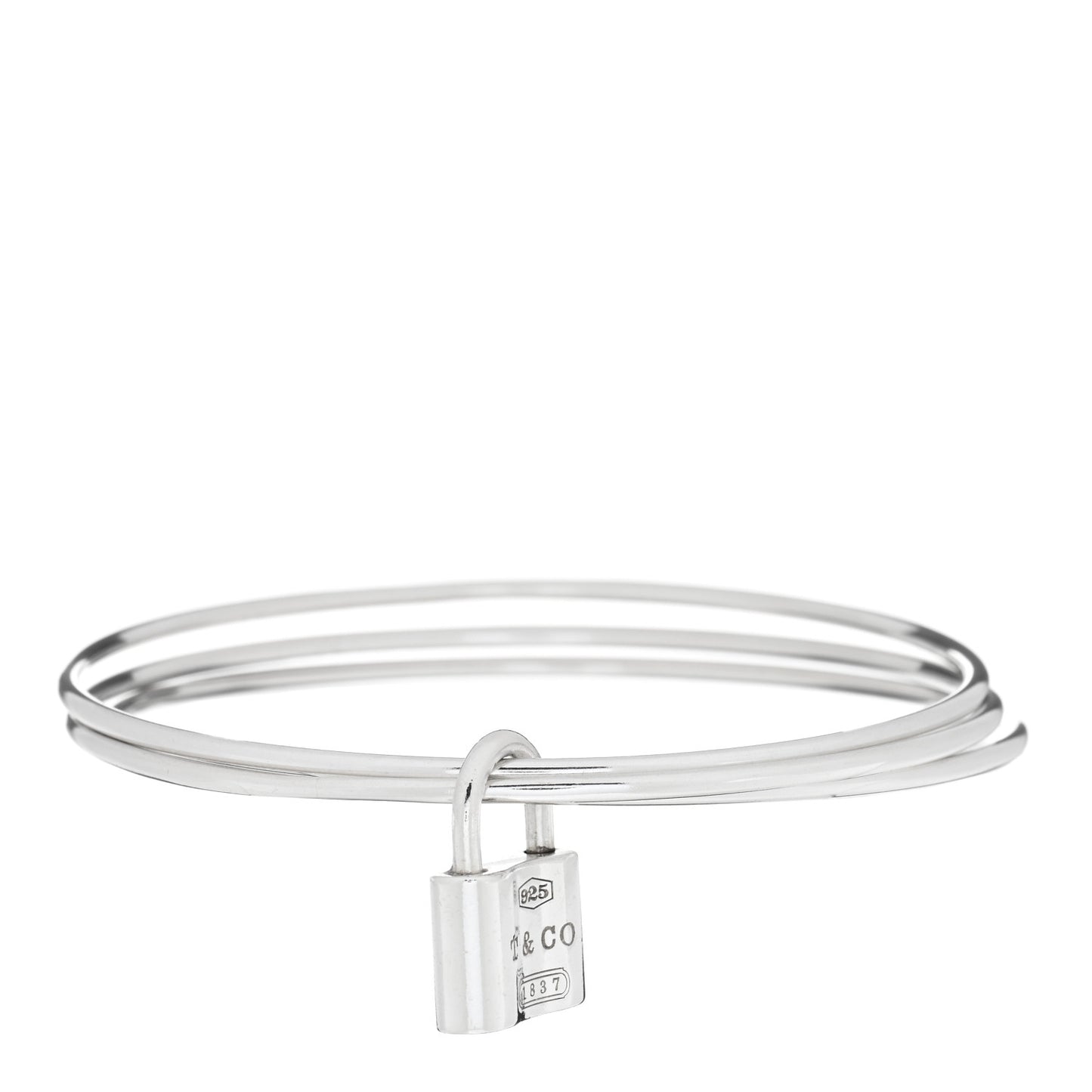Sterling Silver 1837 Triple Bangle Lock Bracelet