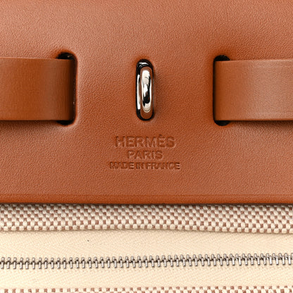 Hermes Vache Hunter Criss Viking Herbag Zip Retourne 31 PM Ecru Fauve 7 of 12