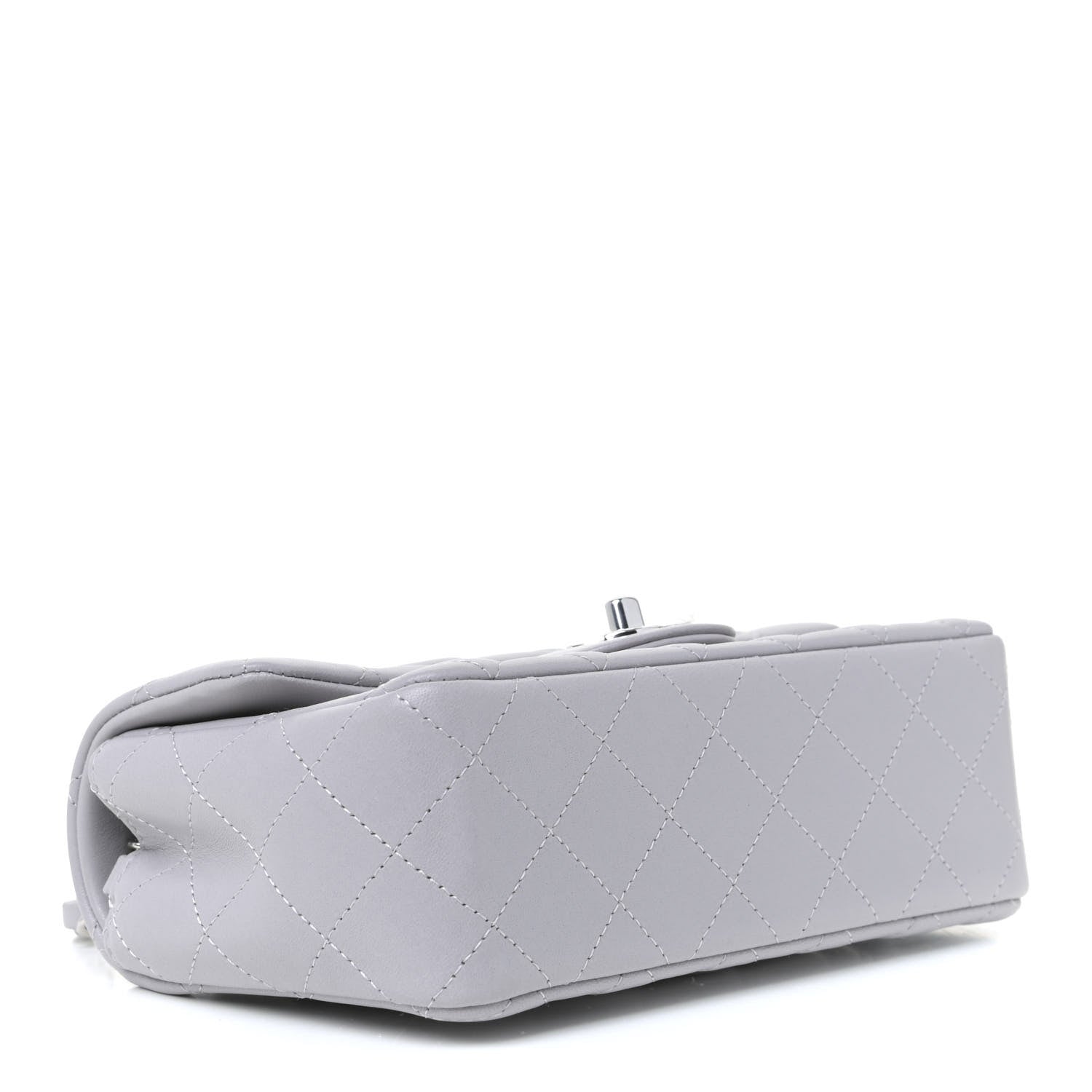Chanel Lambskin Quilted Mini Rectangular Flap Grey 4 of 11