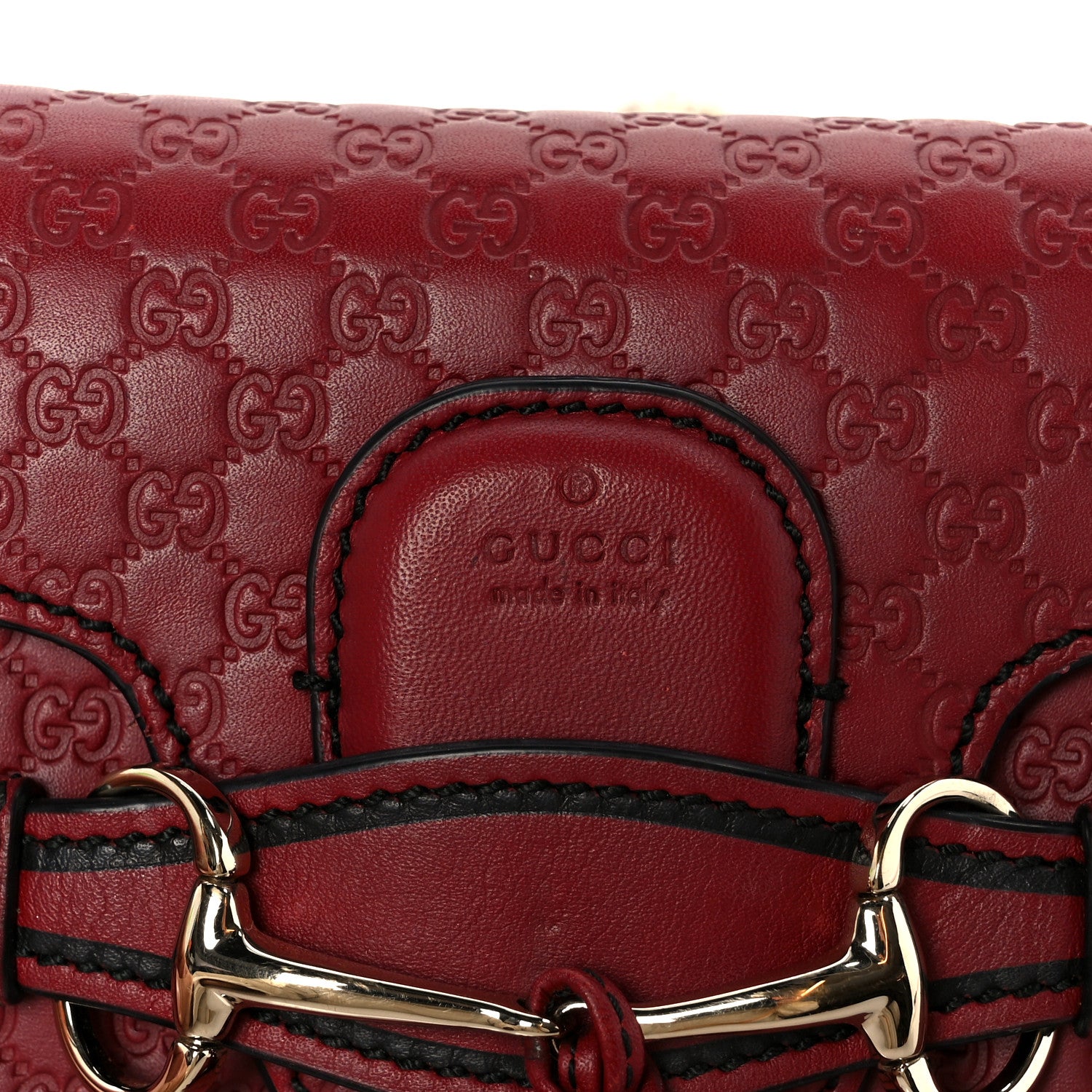 Gucci Soft Microguccissima Mini Emily Chain Shoulder Bag Rosso 9 of 12