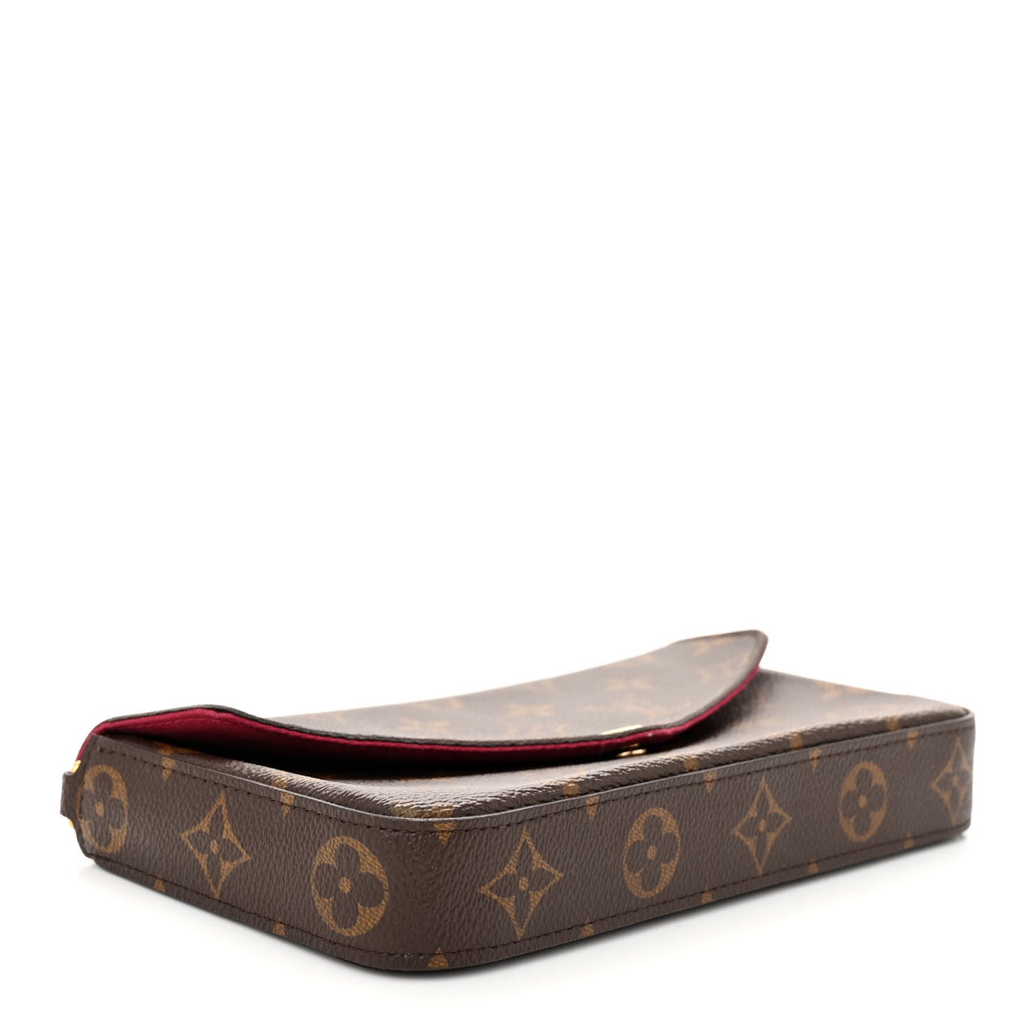 Monogram Pochette Felicie Chain Wallet Fuchsia