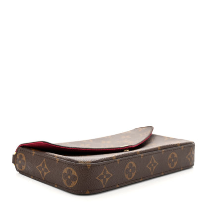 Louis Vuitton Monogram Pochette Felicie Chain Wallet Fuchsia 5 of 12