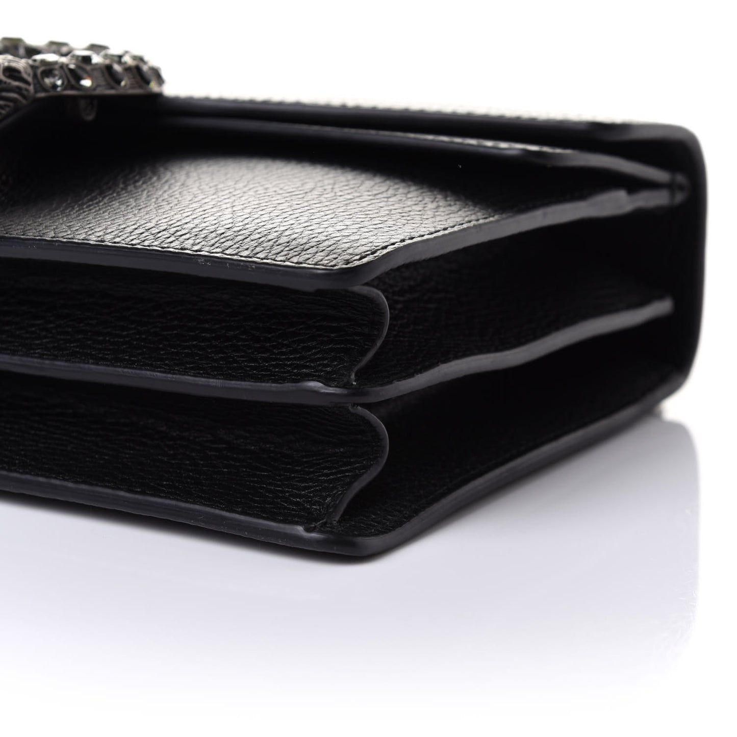Pebbled Calfskin Small Dionysus Shoulder Bag Black