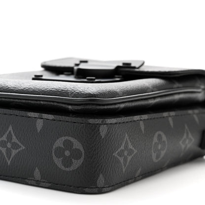 Louis Vuitton Monogram Eclipse S Lock Wearable Wallet Black 9 of 10
