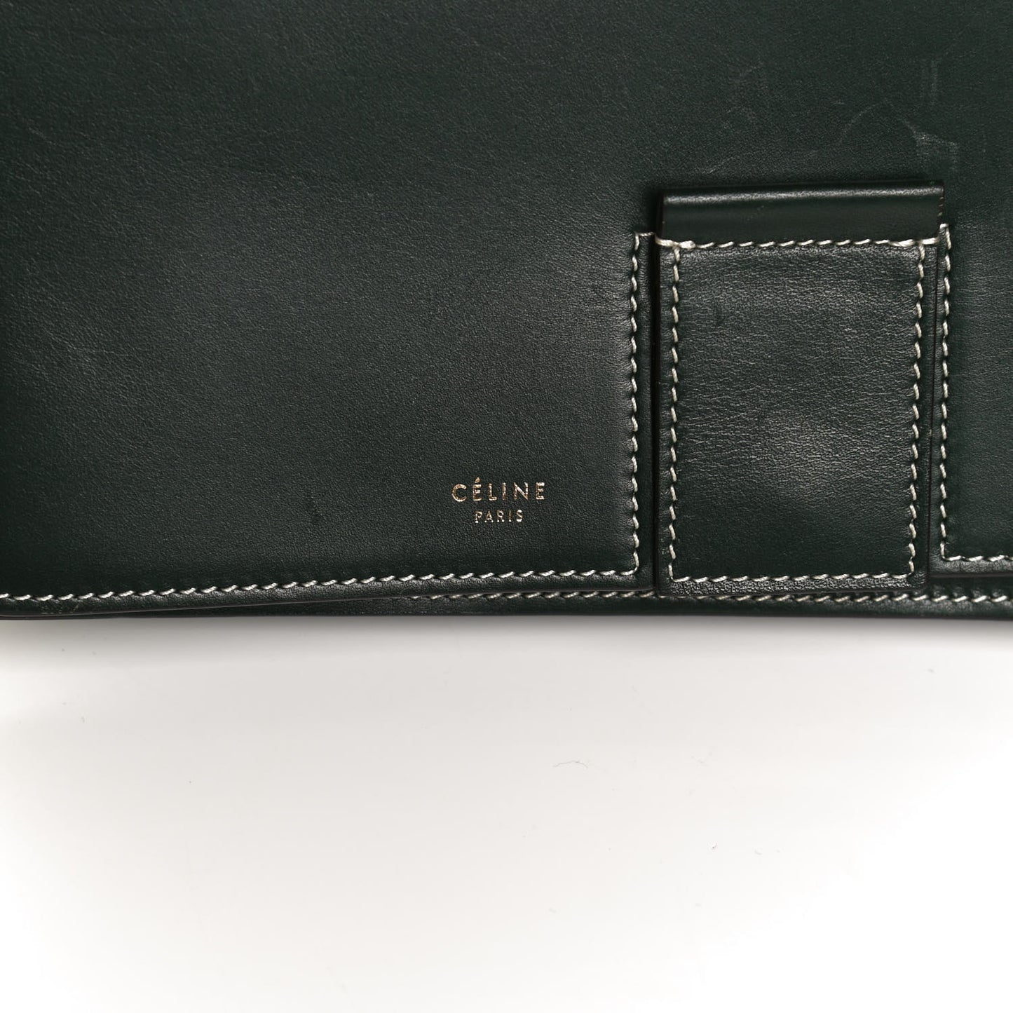 Calfskin Small Tab Shoulder Bag Dark Green