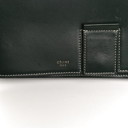 Celine Calfskin Small Tab Shoulder Bag Dark Green 8 of 12