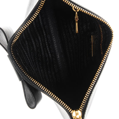 Prada Saffiano Bow Wristlet Nero Black 5 of 6