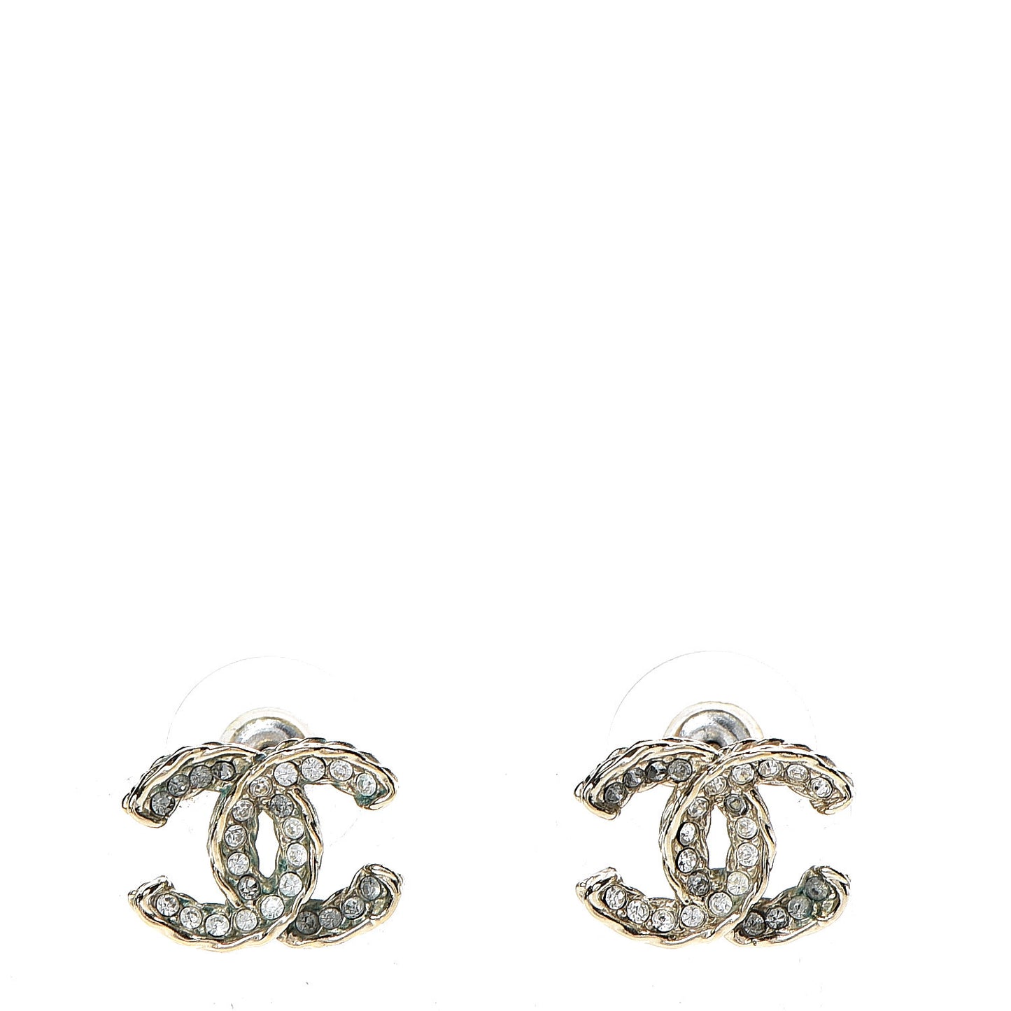 Crystal CC Earrings Gold