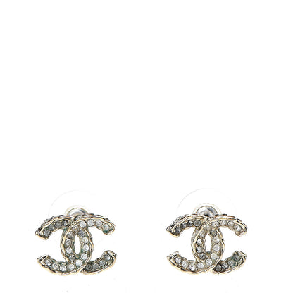 Chanel Crystal CC Earrings Gold 1 of 4