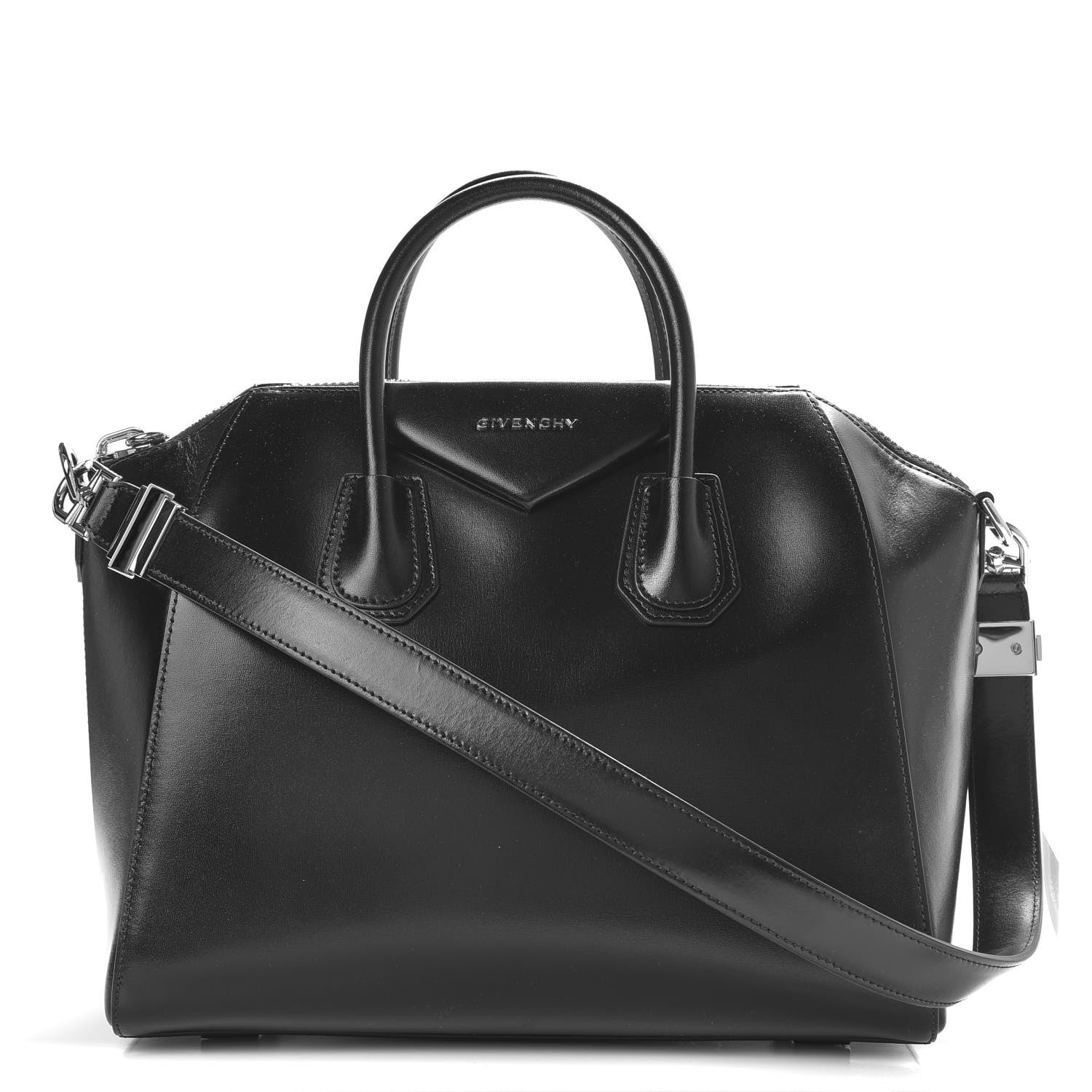 Givenchy Shiny Lord Calfskin Medium Antigona Black 1 of 10