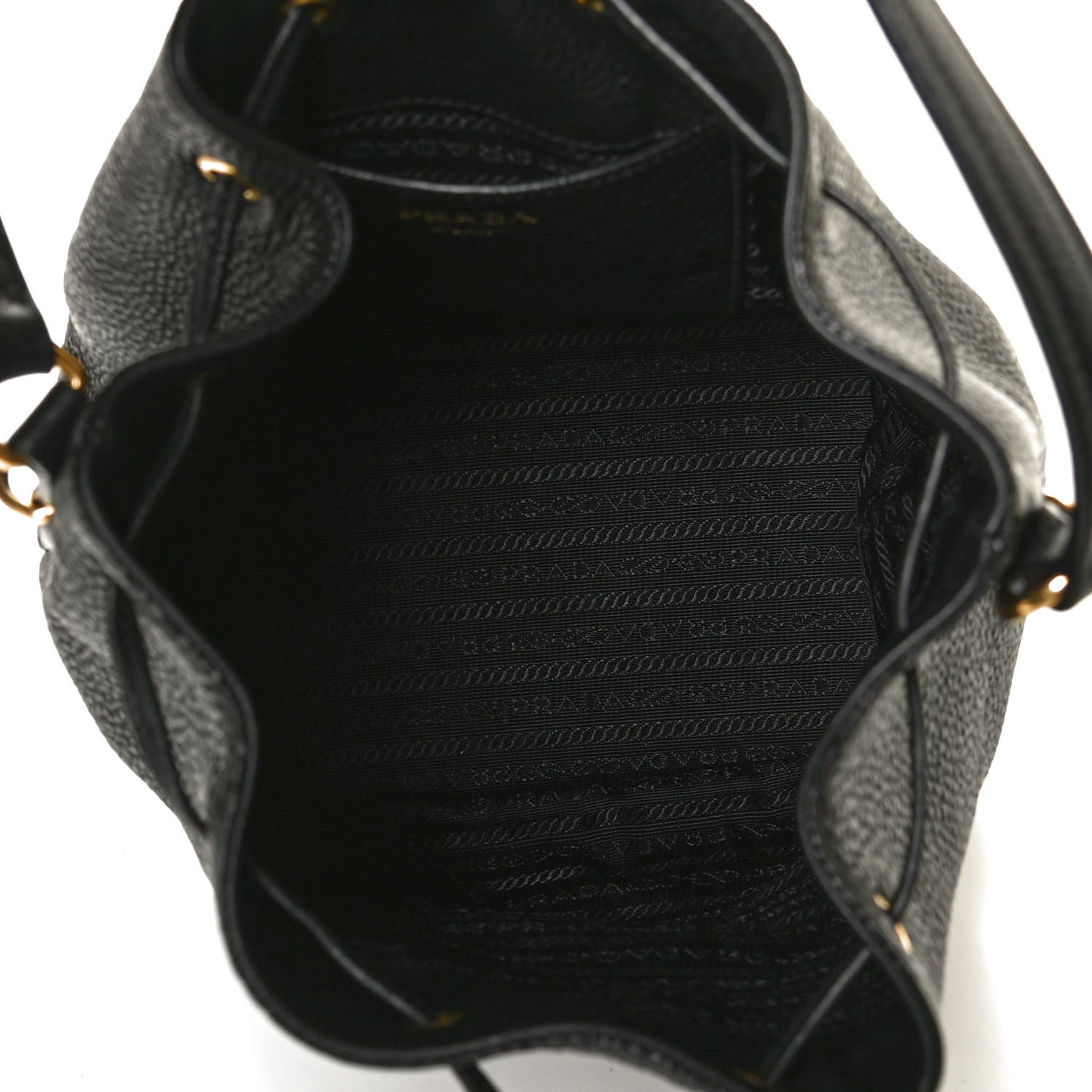 Vitello Daino Bucket Bag Black