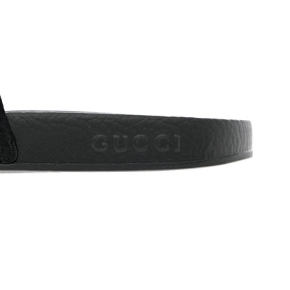 Gucci Suede Perforated Horsebit Slide Sandals 36 Black 7 of 8