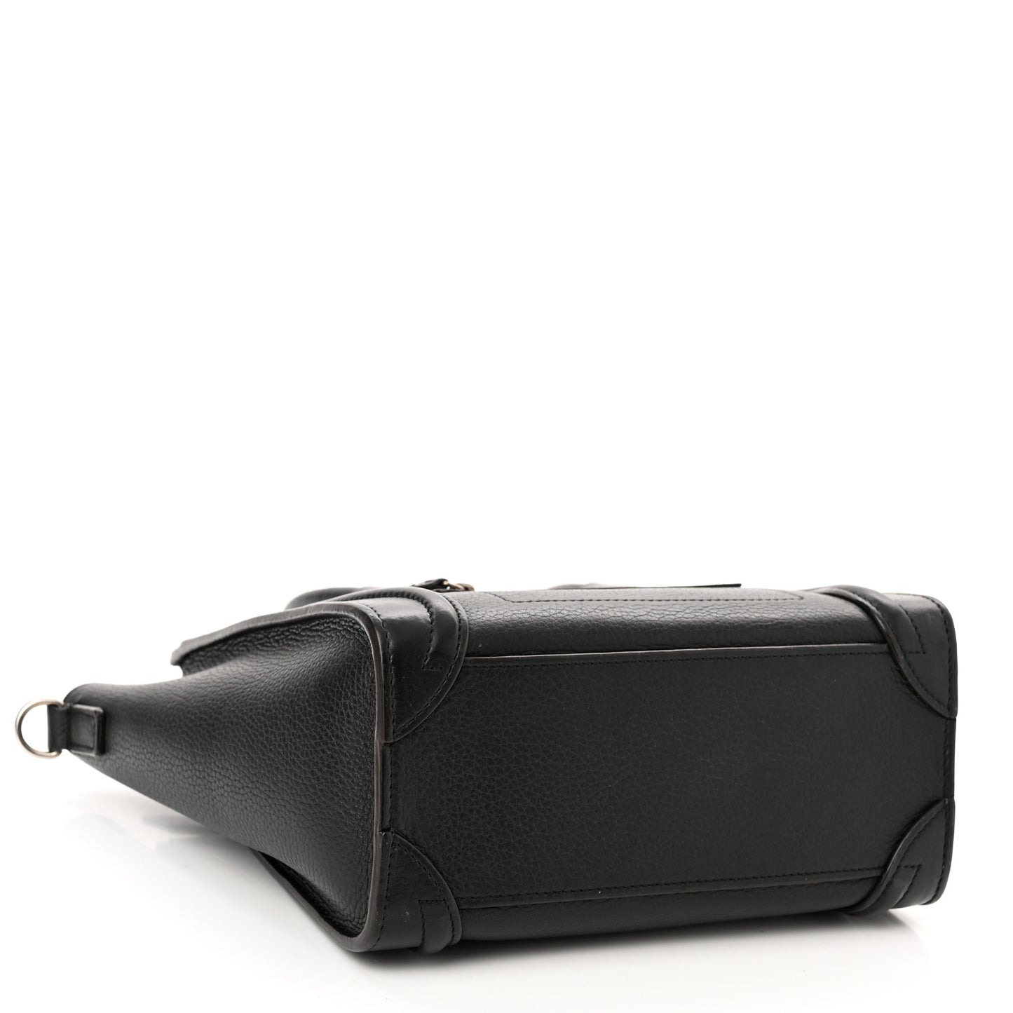 Drummed Calfskin Nano Luggage Black