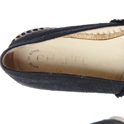 Chanel Canvas CC Espadrilles 38 Black 7 of 13