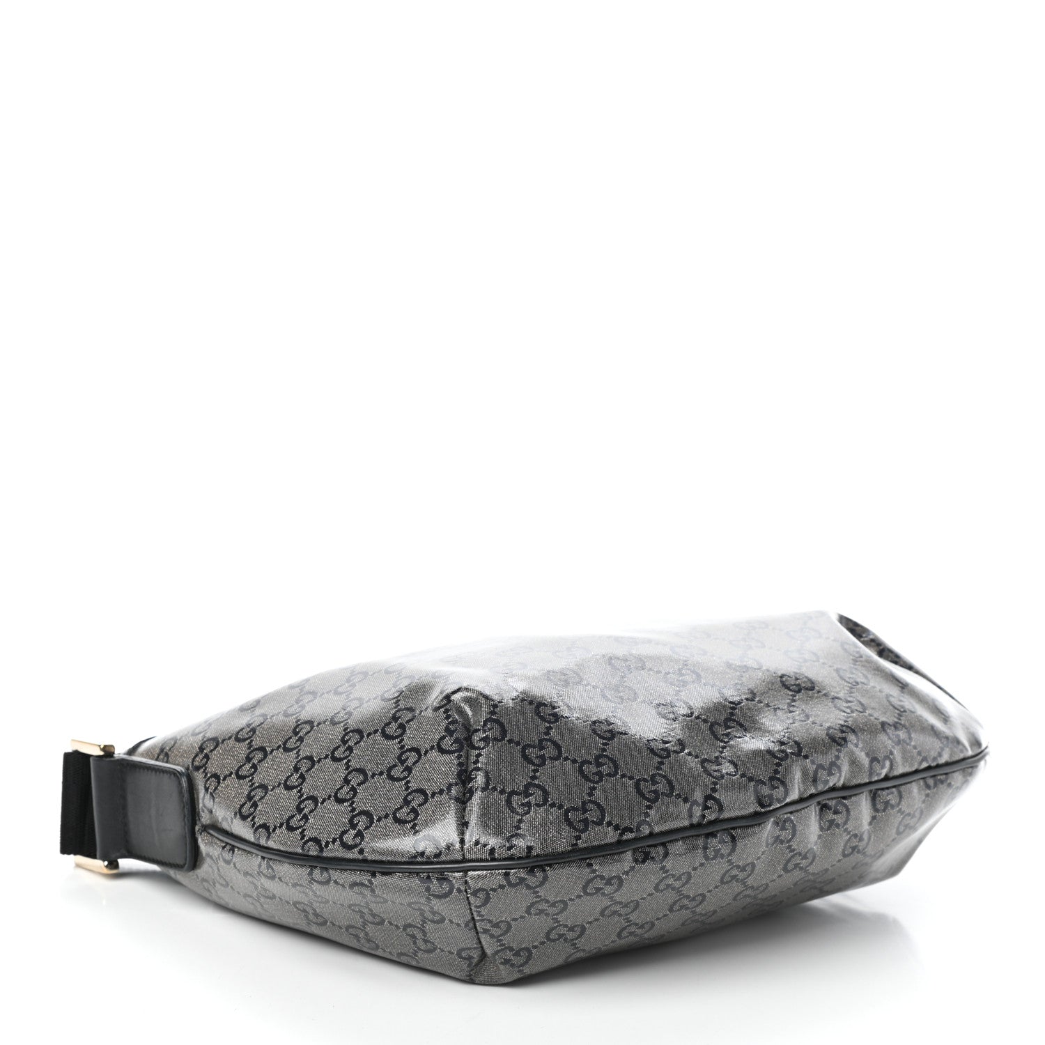 Gucci Crystal Monogram Medium Half Moon Hobo Black 4 of 9