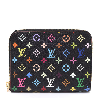 Louis Vuitton Monogram Multicolor Zippy Coin Purse Black Violet 1 of 8