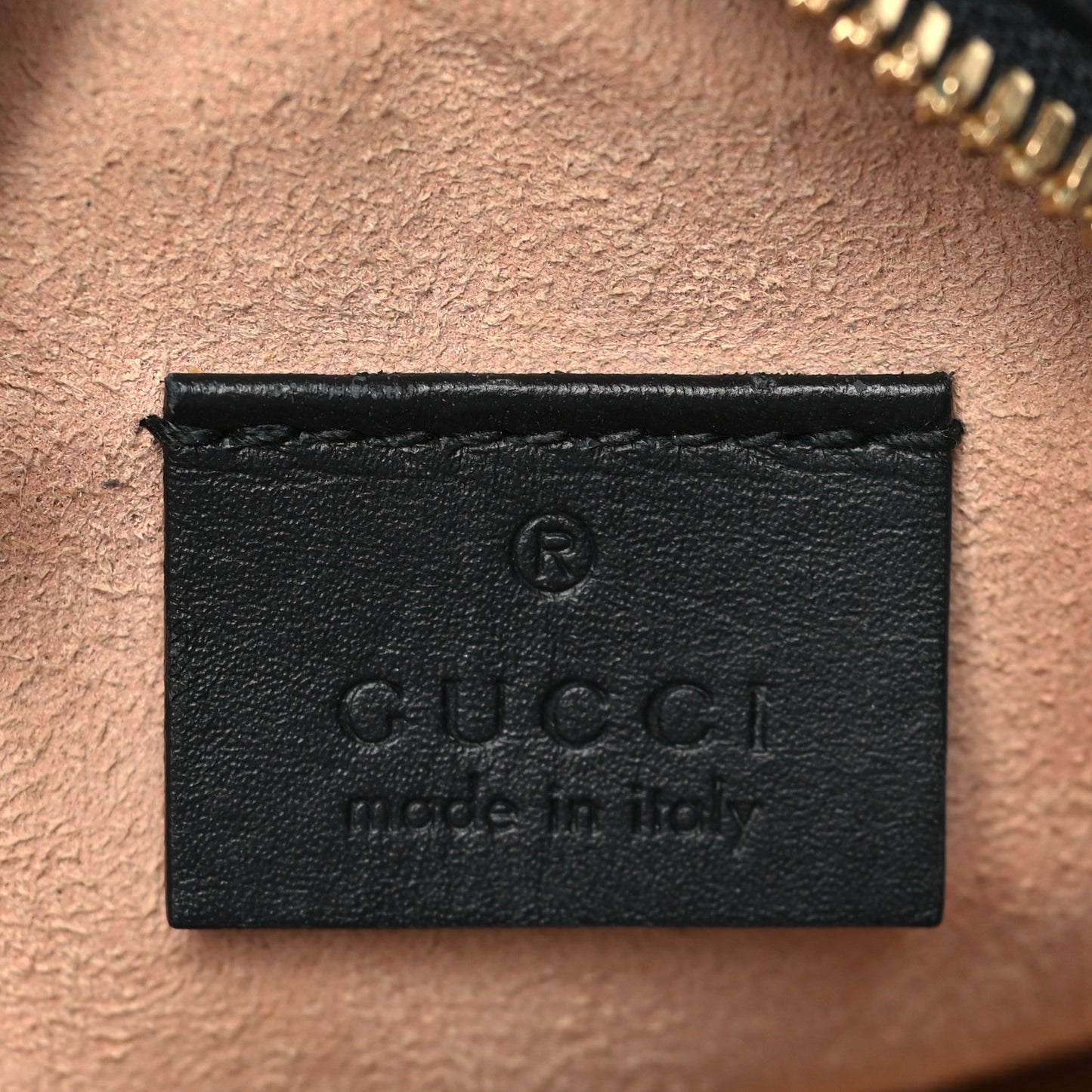 Suede Patent Web Mini Ophidia Round Shoulder Bag Black