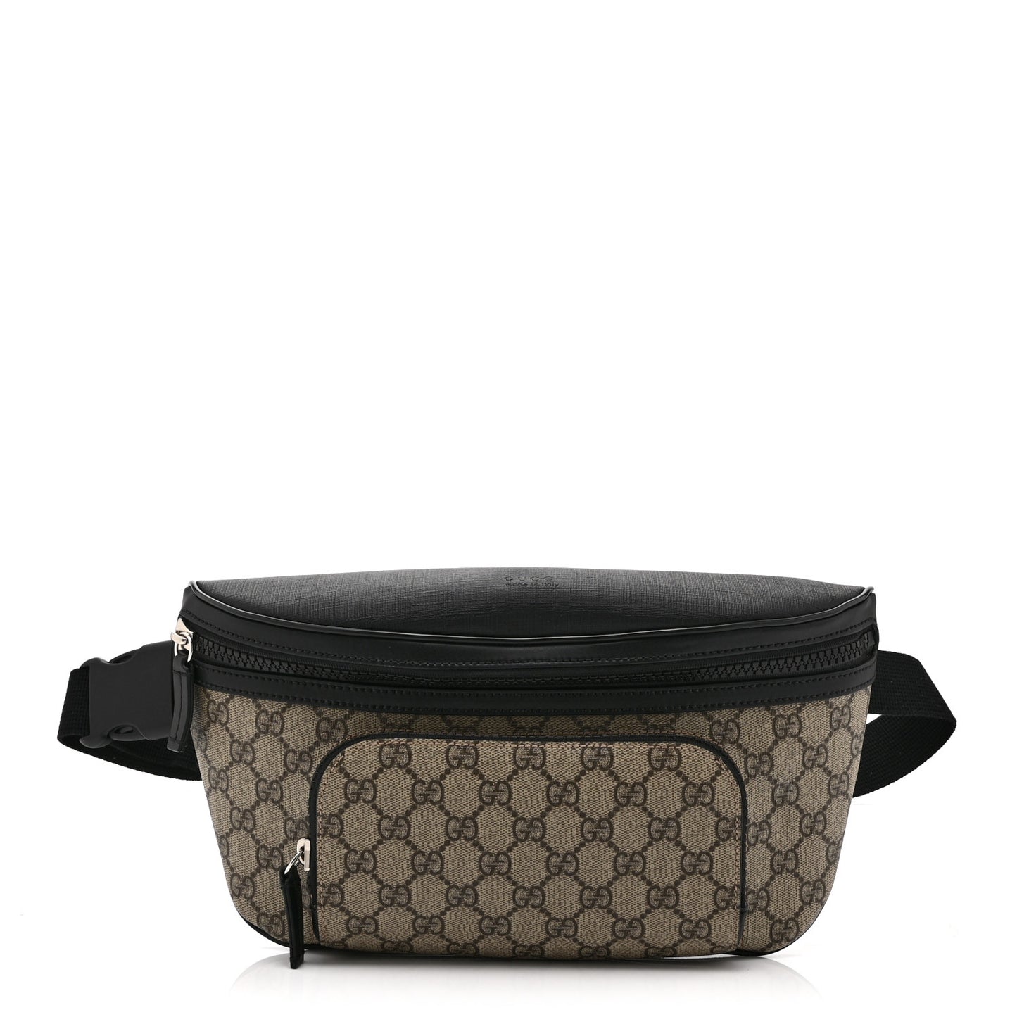 GG Supreme Monogram Large Belt Bag Beige Ebony Black