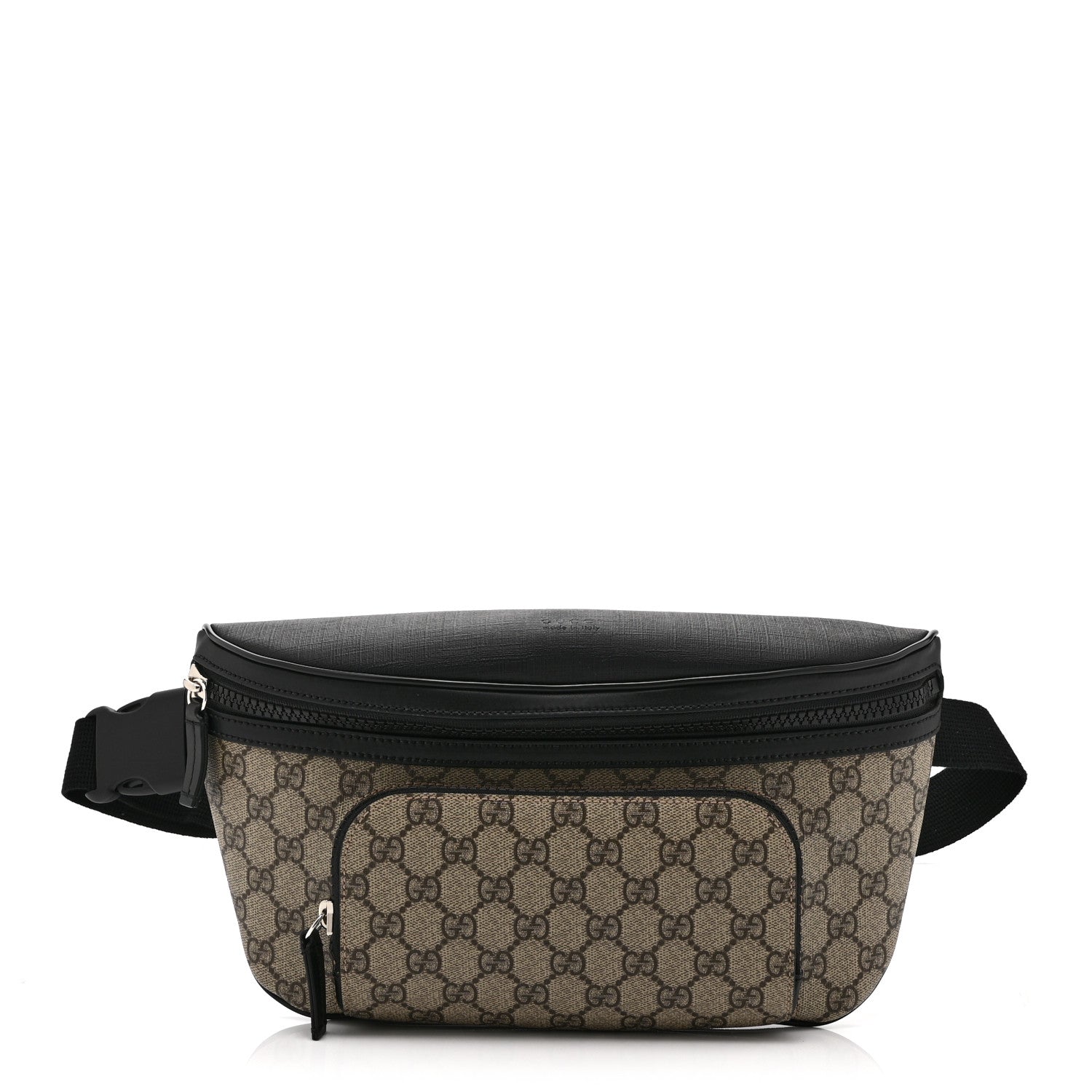 Gucci GG Supreme Monogram Large Belt Bag Beige Ebony Black 1 of 11