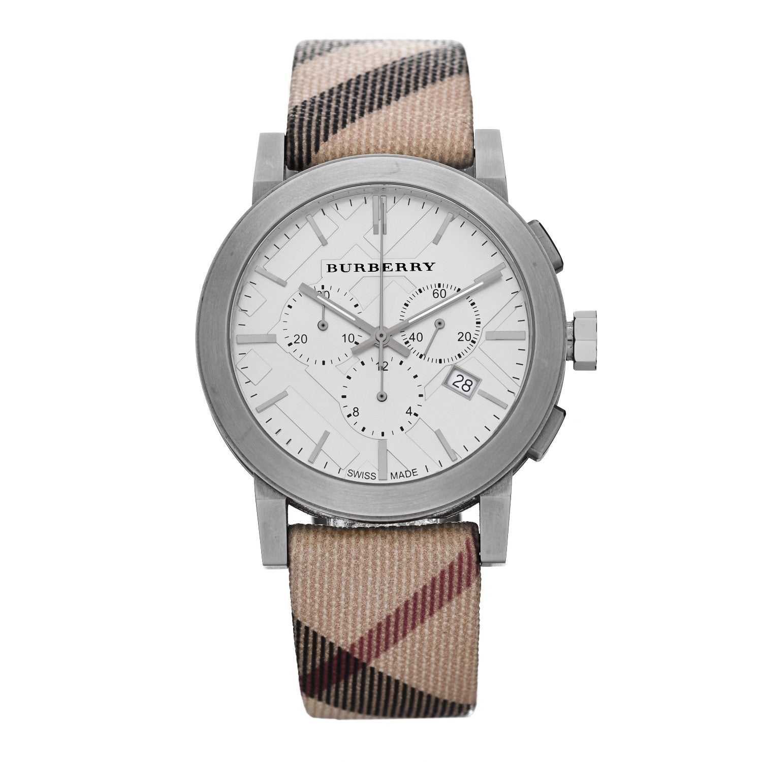 Burberry Stainless Steel Calfskin 42mm Chronograph Quartz Watch BU9357 1 of 5
