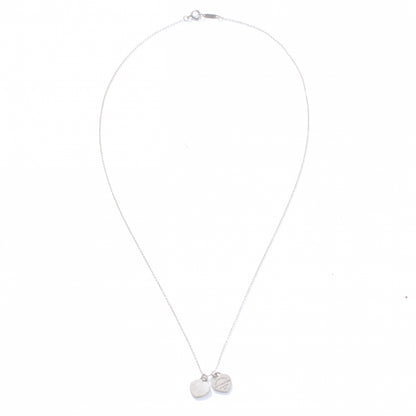 Tiffany Sterling Silver Mini Return to Tiffany Double Heart Tag Pendant Necklace 3 of 4