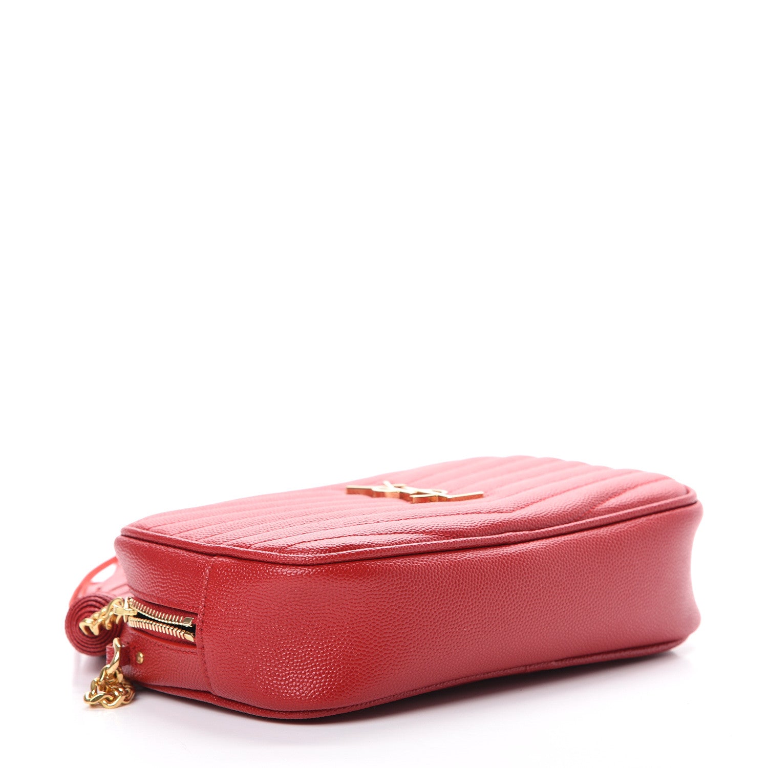 Saint Laurent Grain De Poudre Matelasse Monogram Mini Lou Camera Bag Eros Red 3 of 10