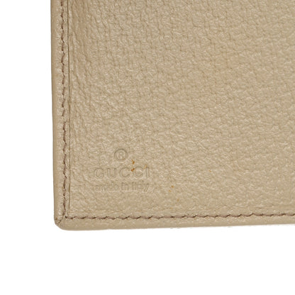 Gucci Monogram Metal Bar Continental Flap Wallet Off White 8 of 9