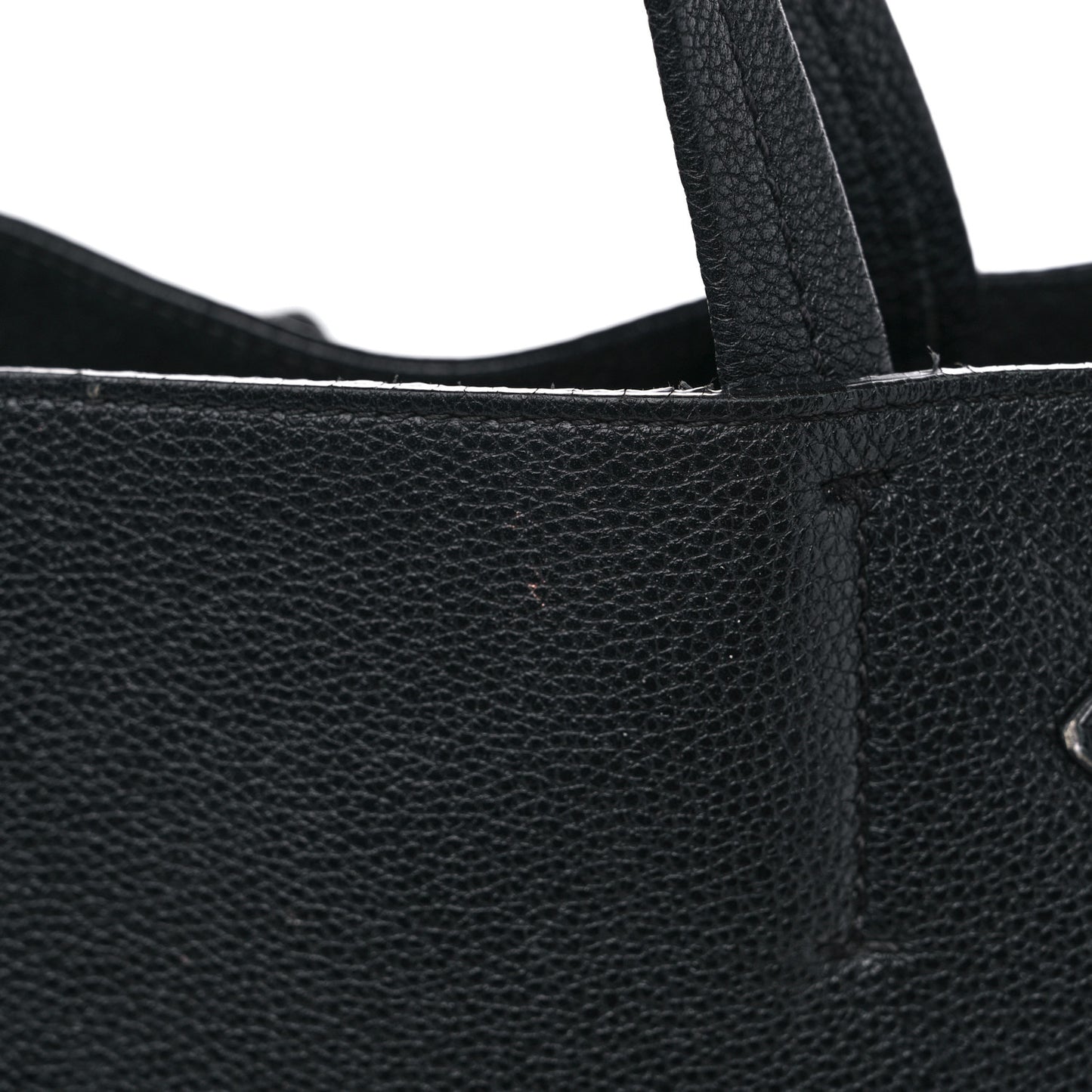 Soft Grained Calfskin Small Belt Cabas Phantom Black