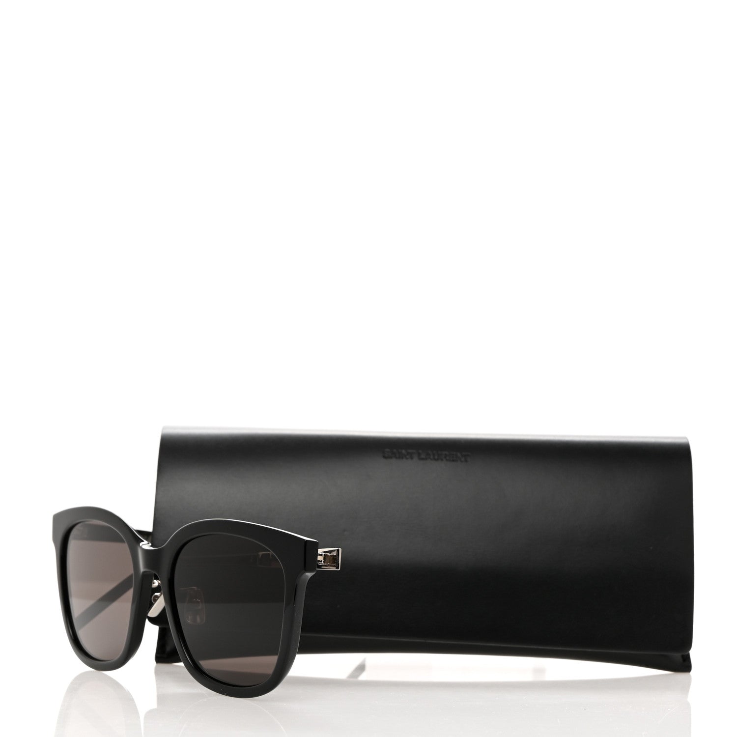Saint Laurent SAINT LAURENT Acetate Sunglasses SL M77/K Black 7 of 7