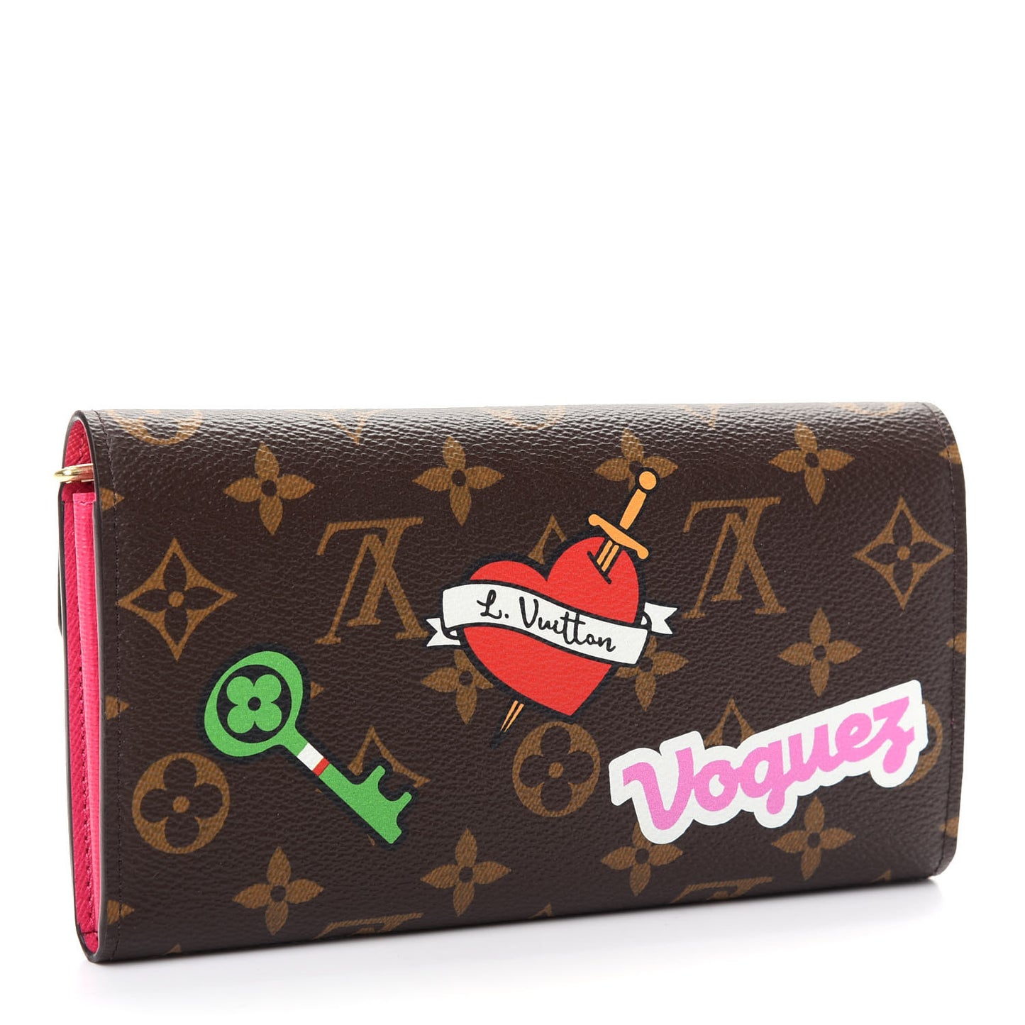 Monogram Travel Stickers Sarah Wallet
