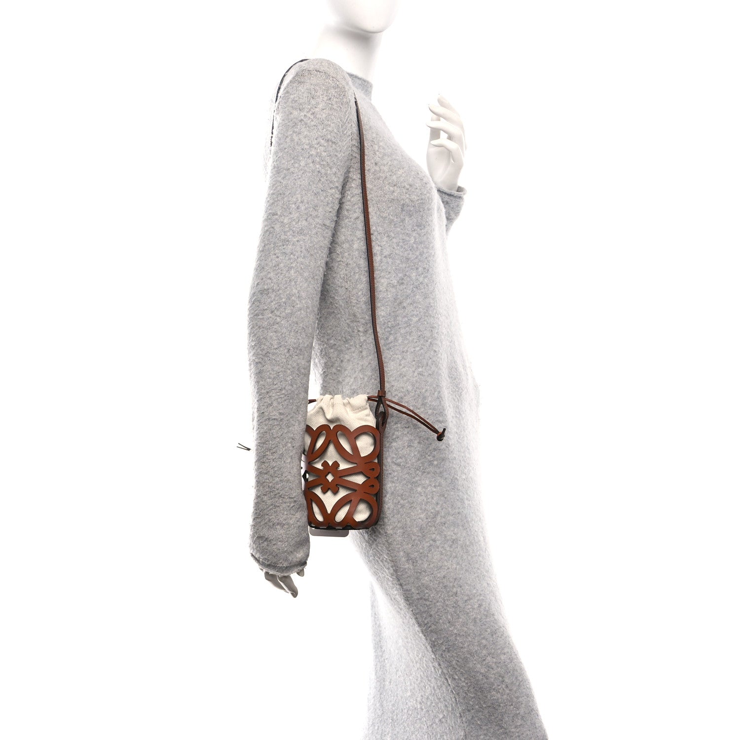 Loewe x Paula's Ibiza Cutout Anagram Pocket Crossbody Bag Tan 2 of 10