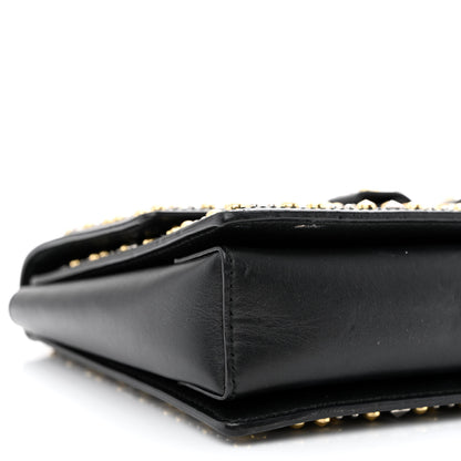 Salvatore Ferragamo Calfskin Studded Vara Bow Bag Black 8 of 13