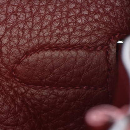 Hermes Taurillon Clemence Crinoline Birkin 35 Rouge H 10 of 25