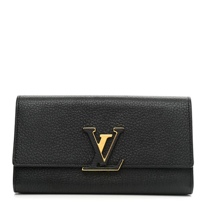 Louis Vuitton Taurillon Capucines Wallet Black 1 of 9