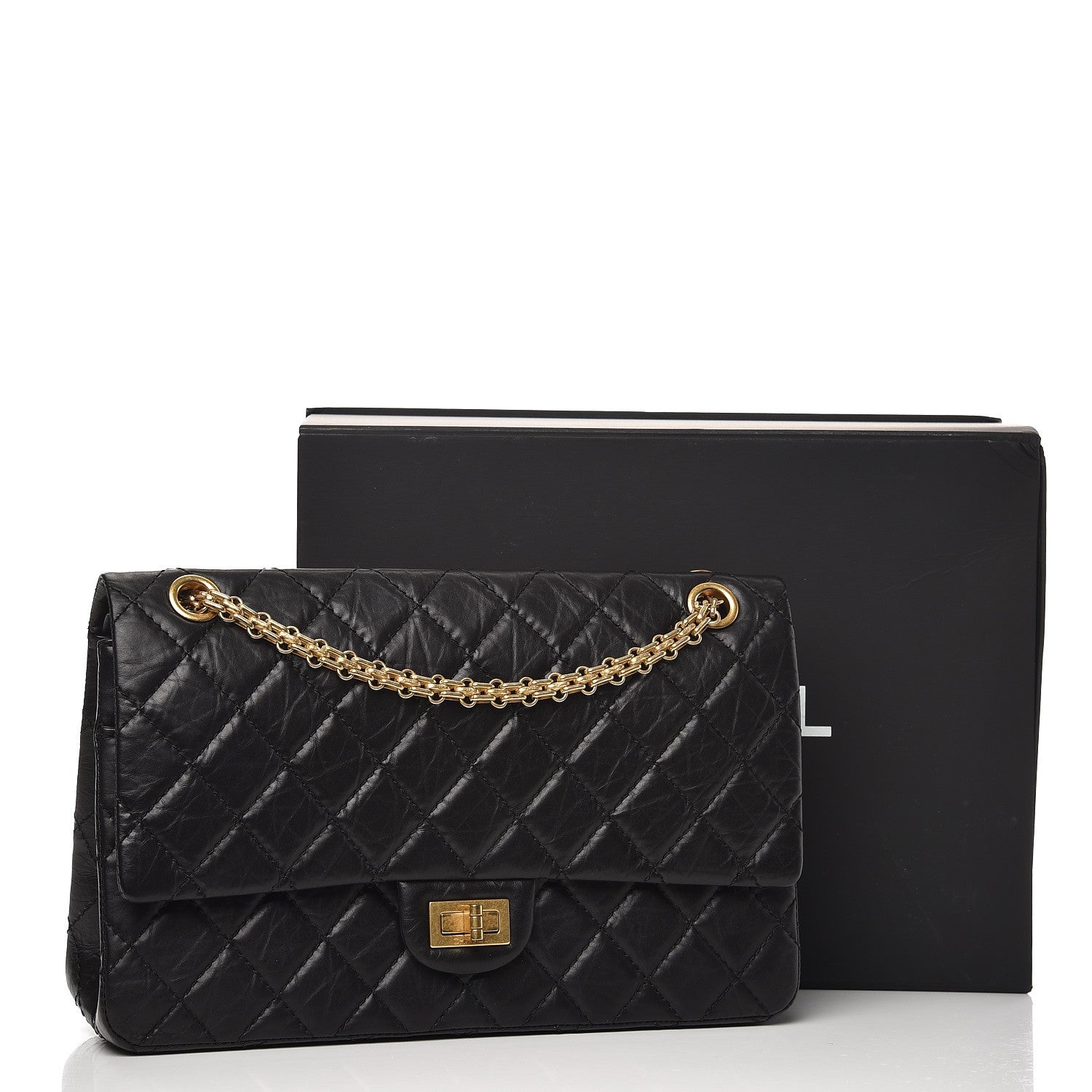 Chanel Aged Calfskin Quilted 2.55 Reissue 226 Flap Black 9 of 9