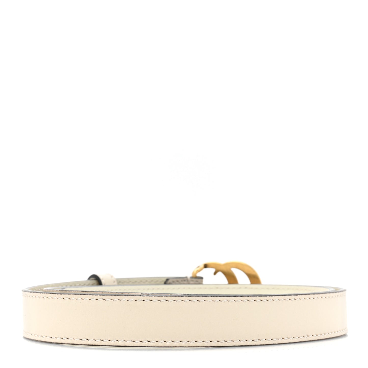 Calfskin Double G 20mm Belt 75 30 Mystic White